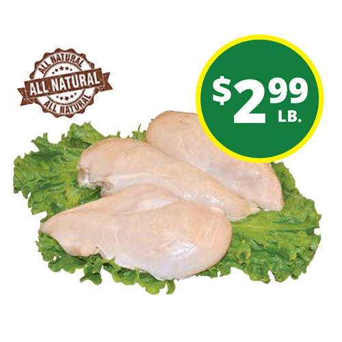Boneless Skinless Chicken Breast 99% Fat Free